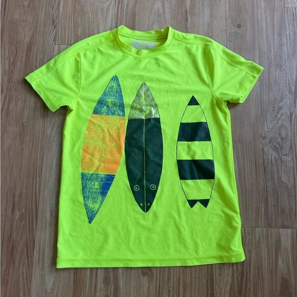 Crewcuts Neon Yellow Surfboard Graphic Tee